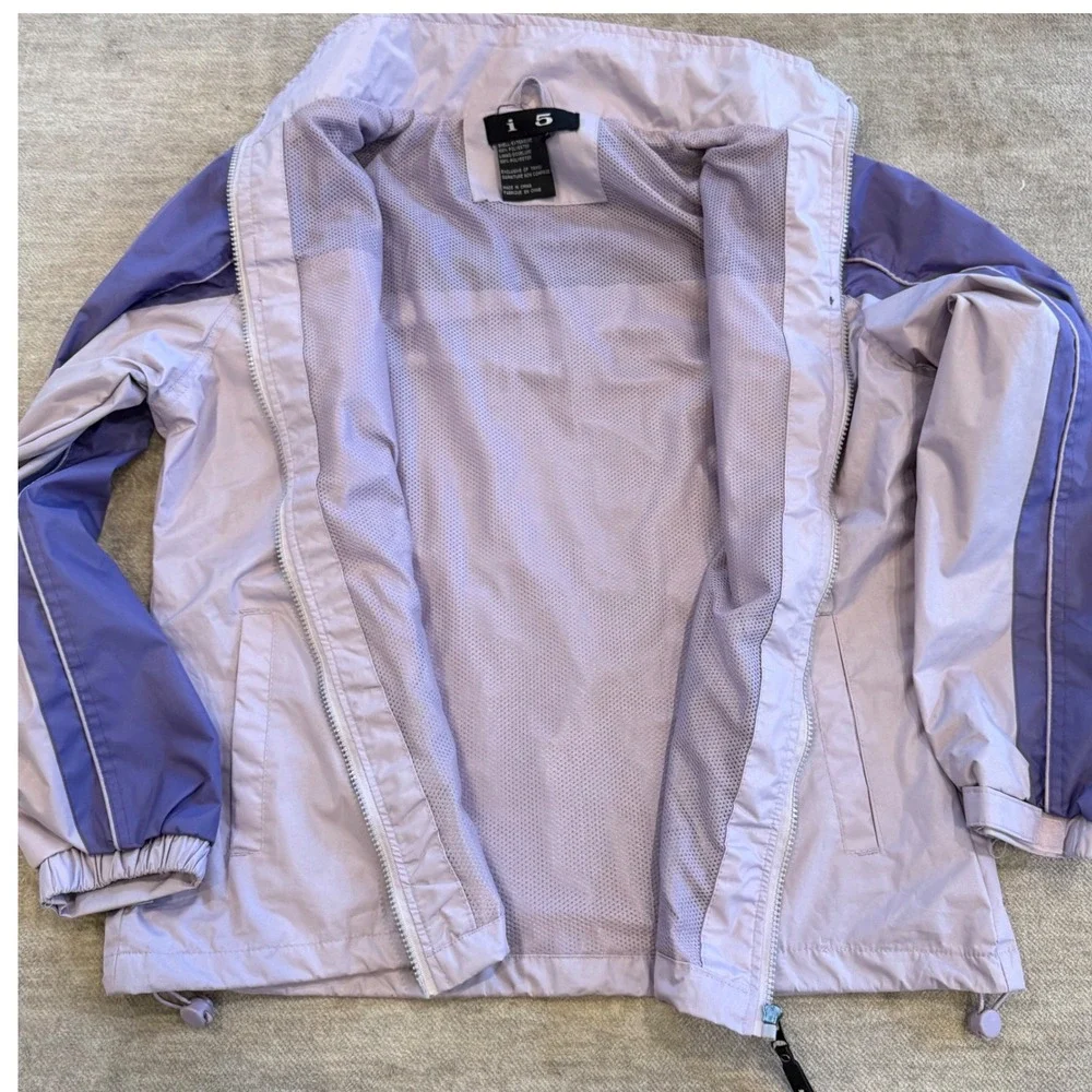 Lightweight Windbreaker Jacket‎ Lavender Purple Track Zip Up Women Large